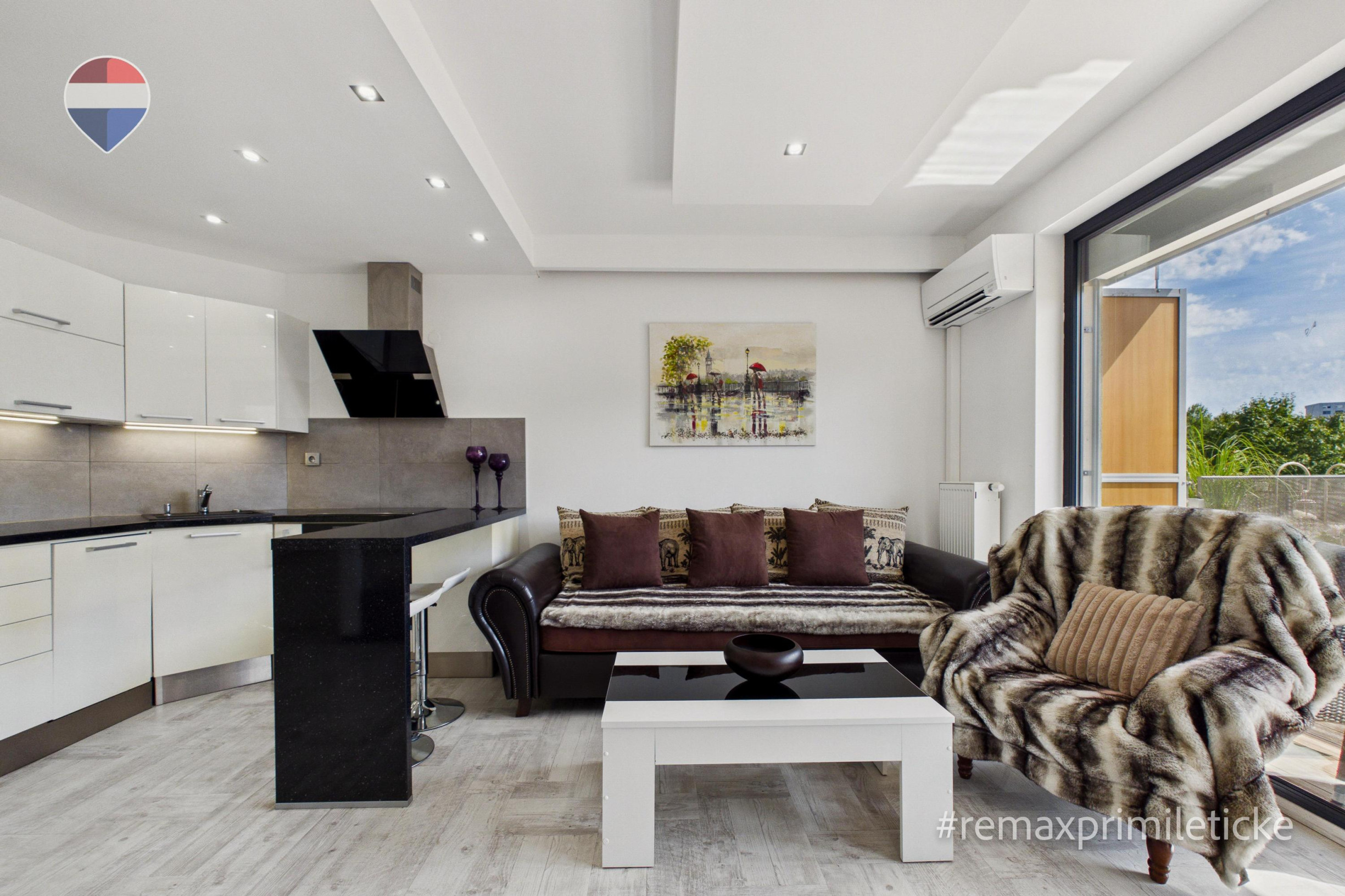 Priestranný 2-izbový byt, 46 m² s terasou a parkovaním