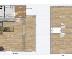 PREDAJ: Chata celoroč. obyv.3-izb.,62m2,poz. 177m2,Súkromie,Zaskl.terasa,Bratislava/Vajnorské jazerá