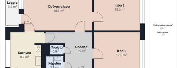 3-izb. byt - SKVELÁ DISPOZÍCIA - BA II - ČIERNOVODSKÁ UL.