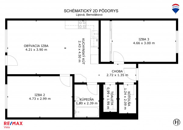 Na predaj 3-izbový byt v Bernolákove