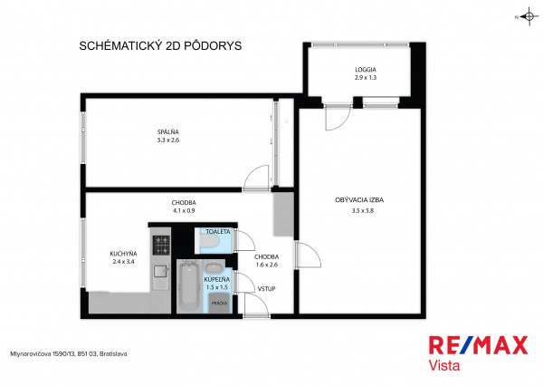 PREDAJ! 2-IZB. BYT - BA V Petržalka - Mlynarovičova ul.