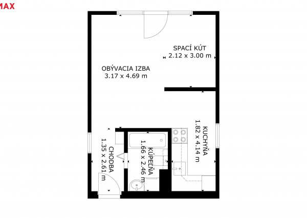 NA PREDAJ 1-izbový byt v Ivanke pri Dunaji